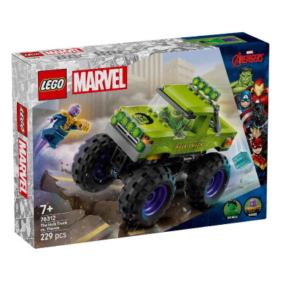 LEGO SUPERHEROES 76312 Đồ Chơi Lắp Ráp Xe Tải Hulk Đối Đầu Thanos (229 chi tiết)