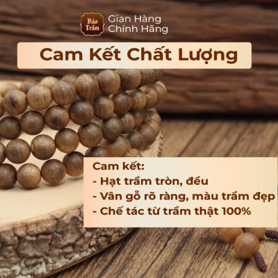  Vòng Trầm Hương 17.5 ly – 13 Hạt – Cao Cấp | Bảo Trầm – Trầm Tự Nhiên 100%, Mùi Thơm Mạnh – Nam Tính – Phong Thủy May Mắn
