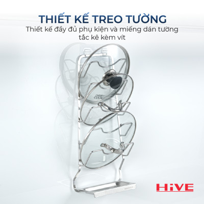 Kệ úp nắp vung treo tường HiVE inox 304