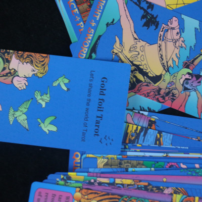 Bài  god foild tarot xanh dương