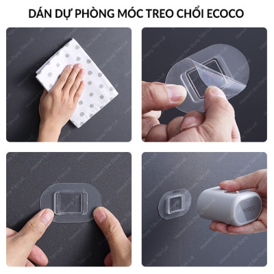 Miếng Dán Kệ Kem Đánh Răng OENON Ecoco Mũi Tên Bộ Nhả Kem Tự Động 3 4 Cốc Kệ Nhà Tắm Treo Tường