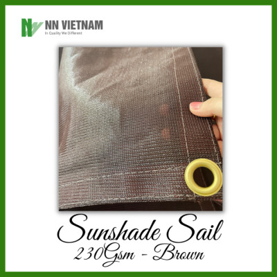 Lưới che nắng 80% may viền khuy sẵn - Màu Nâu (Nhiều kích thước)