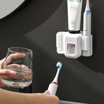 Giá Để Bàn Chải Điện Nặn Kem Đánh Răng Dán Tường Phòng Tắm Treo Đa Năng Siêu Dính Hamart
