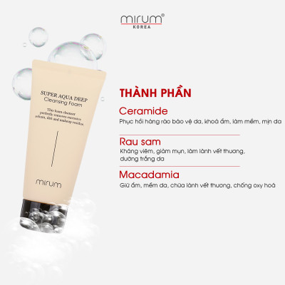 Sữa Rửa Mặt  Mirum Tạo Bọt Làm Sạch Và Giữ Ẩm 120ml