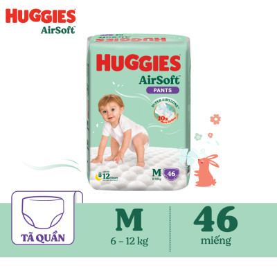 Tã quần Huggies Airsoft size M gói 46 miếng