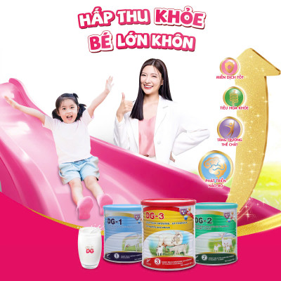 [TẶNG ĐỒ CHƠI BÁC SỸ] CB 03 LON SỮA DÊ CÔNG THỨC DG-2 800gr [HSD 7/2026]