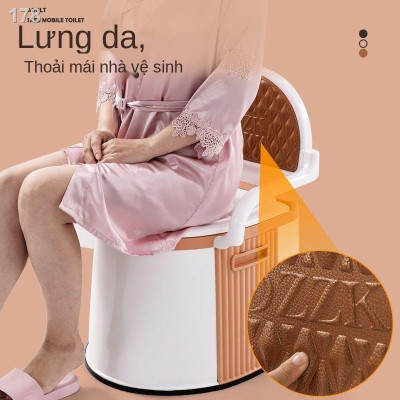 Bồn cầu di động, bô vệ sinh trong nhà FTAKY tiện lợi cho người già, bà bầu, người bệnh có tay vịn, tựa lưng chắc chắn (màu ngẫu nhiên)