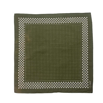 Khăn bandana cotton màu xanh lá cây họa tiết Vintage cao cấp