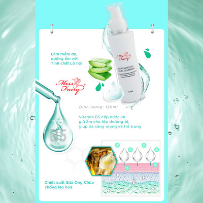 SỮA RỬA MẶT MISSFAIRY Q10 SỮA ONG CHÚA - SẠCH SÂU - CẤP ẨM