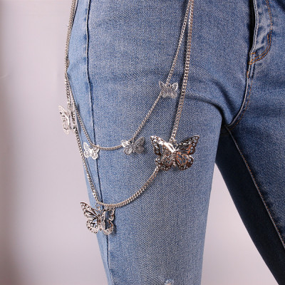 Dây xích đeo quần jeans mix cánh bướm độc đáo