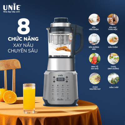 Máy Làm Sữa Hạt Unie V9S Chống Trào Sữa Gồm 8 Chức Năng Nấu Tự Động Vệ Sinh Máy 1.75L Công Suất 1000 W - Hàng Chính Hãng