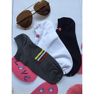 COMBO 3 ĐÔI VỚ CỔ NGẮN NAM - 100% COTTON - KHÁNG KHUẨN KHỬ MÙI