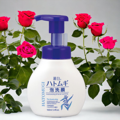 Sữa Rửa Mặt Tạo Bọt Ngừa Mụn Và Dưỡng Sáng Da Chai 29347 Reihaku Hatomugi Facial Whip (160 mL)