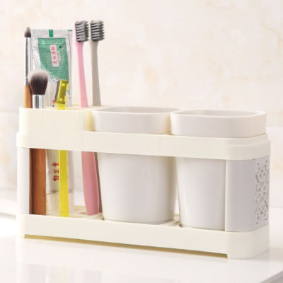 Kệ đựng bàn chải đánh răng tặng kèm 2 ly - Henrysa
