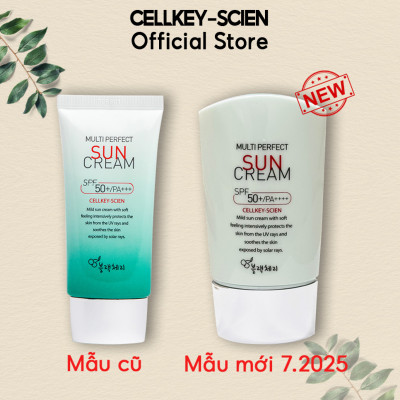 Kem Chống Nắng Tế Bào Gốc Kiềm Dầu Chống Nhăn Dưỡng Ẩm Trắng Da Cellkey-Scien Multi Perfect Sun Cream SPF50+PA++++ (50ml)