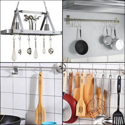 Bộ 10 móc treo đồ chữ S inox 304 dày 4mm Hobby home decor MTS-10