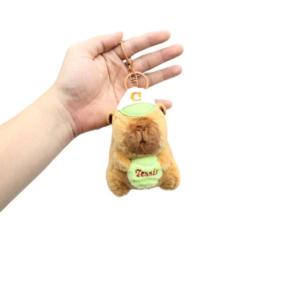 Móc Khóa Thú Bông Capybara 12 cm - WanLongDa MRYDST - Đội Nón Tennis