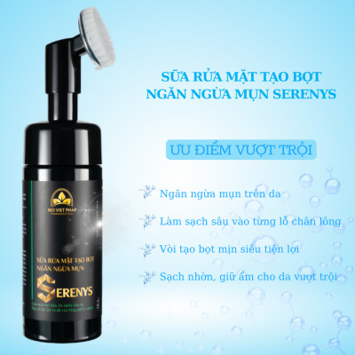 Bọt Rửa Mặt Serenys Tạo Bọt Sẵn Làm Sạch Sâu 150ml - Sữa Rửa Mặt Tạo Bọt Mềm Mịn Làm Sạch Sâu Tinh Dầu Tram Trà Cho Da Mụn Da Dầu Nhạy Cảm Serenys 150ml - Hàng Chính Hãng