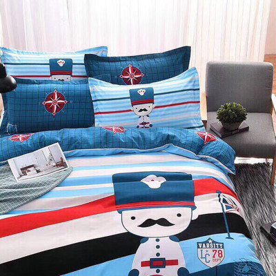 Bộ drap và vỏ chăn cotton Classic Kid VCK2007 ( 4 món )