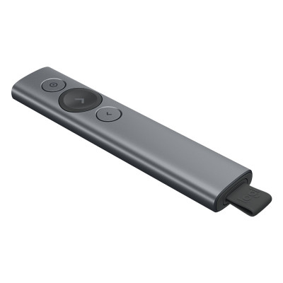 Bút trình chiếu từ xa Logitech Spotlight - không dây đến 30m, kết nối Bluetooth và USB, phóng to để nhấn mạnh, điều khiển con trỏ bật video - Hàng chính hãng