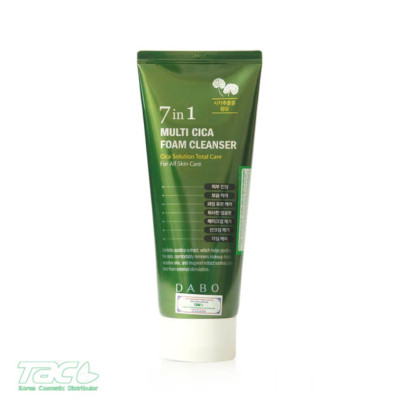 SỮA RỬA MẶT RAU MÁ CICA CAO CẤP 7 TÁC DỤNG – DABO 7IN1 MULTI CICA FOAM CLEANSER 180ML