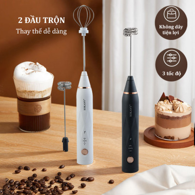 Máy đánh trứng, tạo bọt sữa cafe SOKANY thiết kế cầm tay cỡ nhỏ tiện dụng cho gia đình - SK201A - HÀNG CHÍNH HÃNG