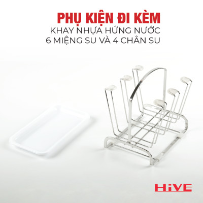 Giá úp ly HiVE inox 304 New Collection