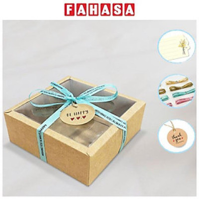 Hộp Quà Kraft Xếp Hình Vuông - 18 x 6.5 cm - Linh Lan