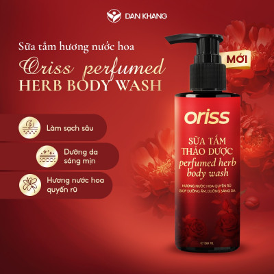Sữa tắm hương nước hoa Oriss Perfumed Herb Bodywash dưỡng da sáng ẩm mịn lưu hương quyến rũ
