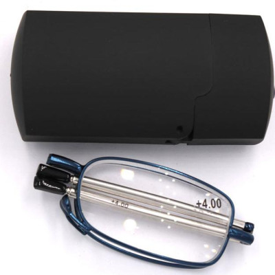 Kính lão gọng xếp 868 màu xanh tròng lão 4 độ_nữ