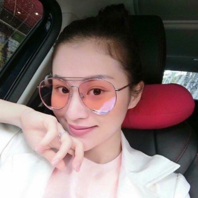 Kính râm, Kính mát Mắt tròn nhỏ màu Hồng sành điệu