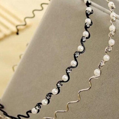 Combo 2 Bờm Tóc Ngọc Trai Nhân Tạo Đính Đá Sang Chảnh