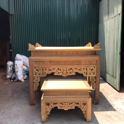 Án Gian Thờ Chân 12 Gỗ Gụ