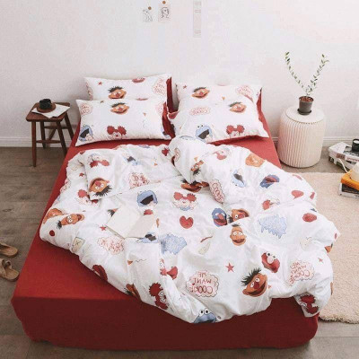 Bộ ga và vỏ chăn cotton Sweet Love VSL1009 ( 5 món )