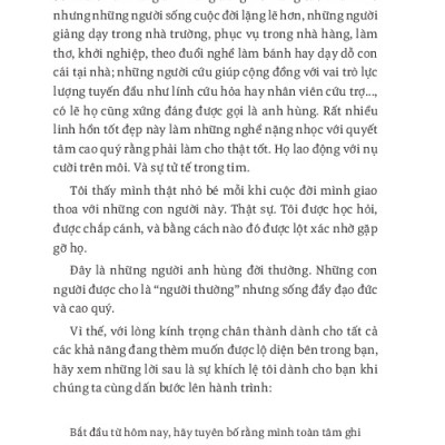 Tuyên Ngôn Của Người Anh Hùng Đời Thường - The Everyday Hero Manifesto - TRE
