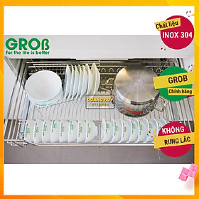 Giá úp bát đa năng nan dẹt inox 304 thương hiệu Grob mã GC304