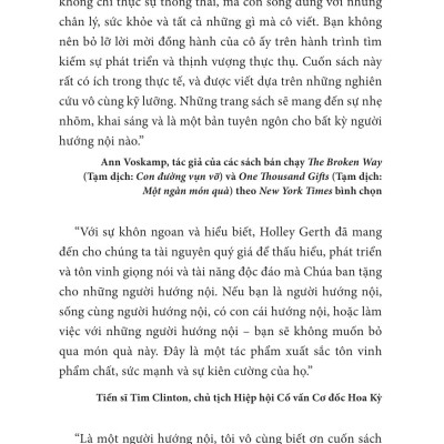 Sức Mạnh Của Người Hướng Nội - Lý Do Thế Giới Cần Bạn Là Chính Bạn