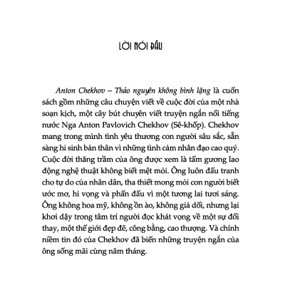 Kể Chuyện Cuộc Đời Các Thiên Tài - Anton Chekhov - Thảo Nguyên Không Bình Lặng