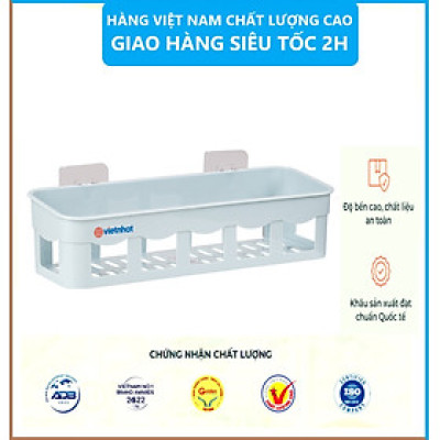 Khay Đựng Đồ Dán Tường Nhà Tắm Nhựa Việt Nhật Chất Liệu Nhựa PP An toàn , Siêu Bền - Hàng Việt Nam 