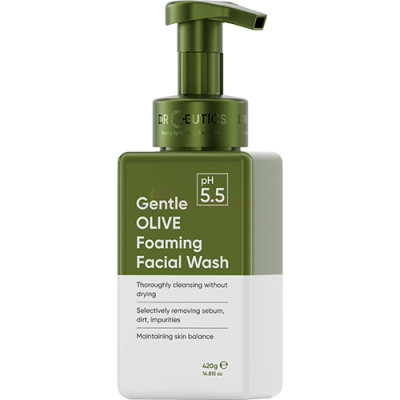 Sữa rửa mặt tạo bọt DrCeutics Gentle Olive Foaming (420g) - Hàng chính hãng