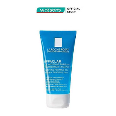Gel Rửa Mặt Tạo Bọt La Roche-Posay Effaclar Cho Da Dầu Nhạy Cảm 50ml