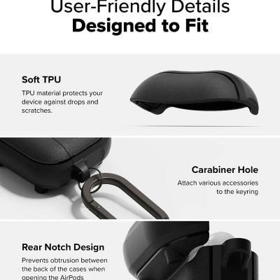 Vỏ ốp dành cho AirPods 4 RINGKE Onyx Magnetic - Hàng Chính Hãng