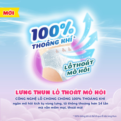 [TẶNG THÊM 4 MIẾNG] Tã quần Bobby Siêu Khô Thoáng - 100% Thoáng Khí  Super Jumbo