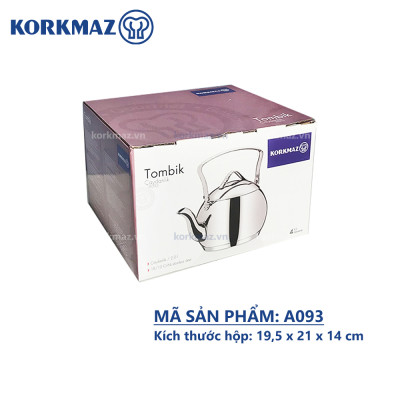 Ấm inox 18/10 Korkmaz Tombik 2 lít