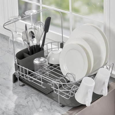 Kệ Chén Đĩa Bằng Thép Không Gỉ KitchenAid Expandable Màu Xám