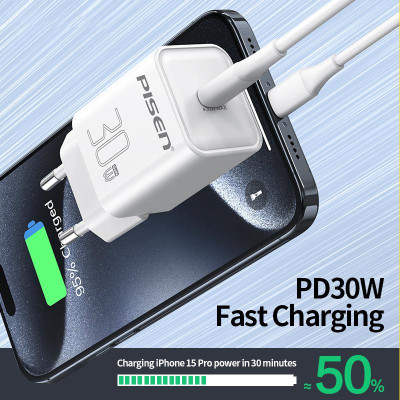 Sạc Nhanh Pisen Quick - Vivid USB-C 30W GaN