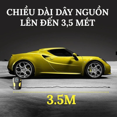 Bơm Lốp Ô Tô, Xe Máy Tự Ngắt Thông Minh – Đồng Hồ Áp Suất Số, Bơm Cực Nhanh, Chất Lượng Cao Cấp