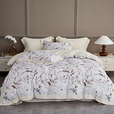 Bộ 6 món drap, áo gối và mền NIN Tencel Selina 900 mẫu mới 2024 chất lụa tencel mềm mát