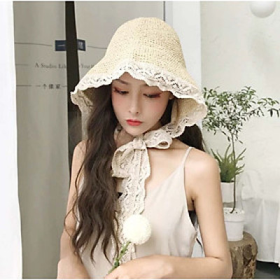 Nón nữ gấp gọn mũ rộng vành thoáng khí phối ren tiện lợi đi biển che nắng với chất liệu cói rơm  #nonrongvanh #murongvanh #noncoi #mucoi #nondibien #mudibien #nonchongnanh #muchongnang #nondep #mudep #nonthotrang #muthoitrang  dona24100204
