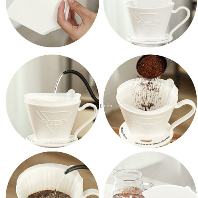 Giấy lọc cà phê hình quạt clever kalita 3 lỗ CAFE DE KONA